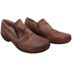 Comfortiva Memory Foam Leather Shoes Women's 10M Side Zipper Slip Resistant